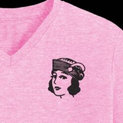 fille vintage avec un chapeau motif de broderie machine gratuit