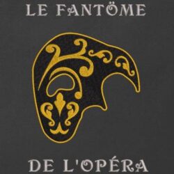 Motif de broderie machine qui représente le demi masque du fantôme de l 'opéra