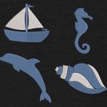 Motif de broderie machine esprit nautique 2.