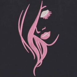 motif de broderie machine belle jeune femme.silhouette en courbe d'une jolie jeune demoiselle. cadre: 10 x 10  / 13 x 18 /16 x 26 / 20 x 20 / 20 x 30  . Formats des fichiers dans votre téléchargement  PES,CSD,EXP,HUS,SHV,VIP,XXX,DST,PCS,VP3,EMB,JEF…