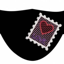 Motif de broderie machine timbre amour love. cadre:  10 x 10 /13 x 18 . Formats des fichiers dans votre téléchargement  PES,CSD,EXP,HUS,SHV,VIP,XXX,DST,PCS,VP3,EMB,JEF… Téléchargement immédiat après votre paiement et aussi disponible dans votre compte.