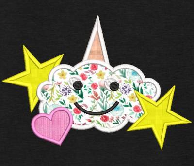 Design2 Motif de broderie machine nuage licorne appliqué. cadre: 10 x 10 / 13 x 18 / 20 x 20 / 26 x 16 /20 x 30 . Formats des fichiers dans votre téléchargement PES,CSD,EXP,HUS,SHV,VIP,XXX,DST,PCS,VP3,EMB,JEF… Téléchargement immédiat après votre paiement et aussi disponible dans votre compte.