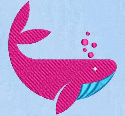 Design4.JPG2 Motif de broderie machine baleine rose. cadre: 10 x 10 / 13 x 18 . Formats des fichiers dans votre téléchargement PES,CSD,EXP,HUS,SHV,VIP,XXX,DST,PCS,VP3,EMB,JEF… Téléchargement immédiat après votre paiement et aussi disponible dans votre compte.