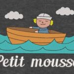 Petit mousse dans sa barque avec texte