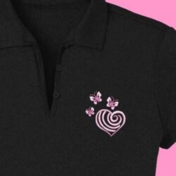 Motif de broderie machine cœur papillons. cadre: 10 x 10  .  Formats des fichiers dans votre téléchargement  PES,CSD,EXP,HUS,SHV,VIP,XXX,DST,PCS,VP3,EMB,JEF… Téléchargement immédiat après votre paiement et aussi disponible dans votre compte.