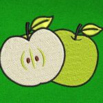 pomme coupée en deux