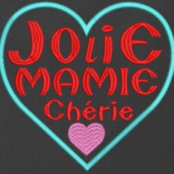 Motif de broderie machine cœur  jolie mamie chérie . Motif de broderie idéal pour la fête des grands mères. Dimensions:    10 x 10  /  13 x 18 / 16 x 26 / 20 x 20 cm. Formats des fichiers dans votre téléchargement  PES,CSD,EXP,HUS,SHV,VIP,XXX,DST,PCS,VP3,EMB,JEF… Téléchargement immédiat après votre paiement et aussi disponible dans votre compte. Après avoir téléchargé le dossier vous devez le dézipper pour récupérer le fichier compatible avec votre machine. N’hésitez pas à nous demander le  format de fichier de broderie compatible avec votre machine si il ne figure pas dans la liste ci dessus. Merci.