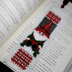 broderie de marque-page FSl, broderie de Noël broderie de gnome de Noël, cadeau de Noël