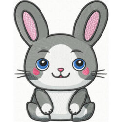 broderie de mignon petit lapin pour décorer la chambre de bébé