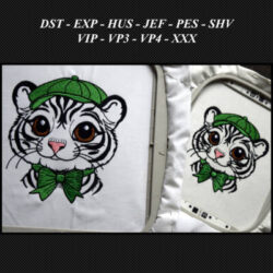 adorable tigre broderie d'animal pour votre enfant