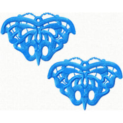 broderie de boucles d'oreilles en dentelle FSL, broderie machine de papillon FSL