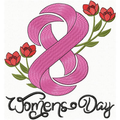 embroidery-design-for-women-day Broderie du jour de la femme, broderie machine du symbole du 8 mars, broderie de monogramme